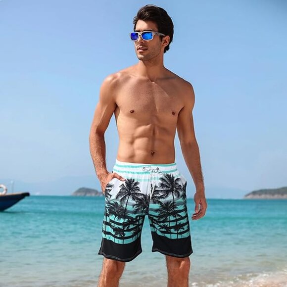 Other - Men's Swim Trunks Quick Dry Swim Shorts 9" Inseam Bathing Suit with Mesh Lining